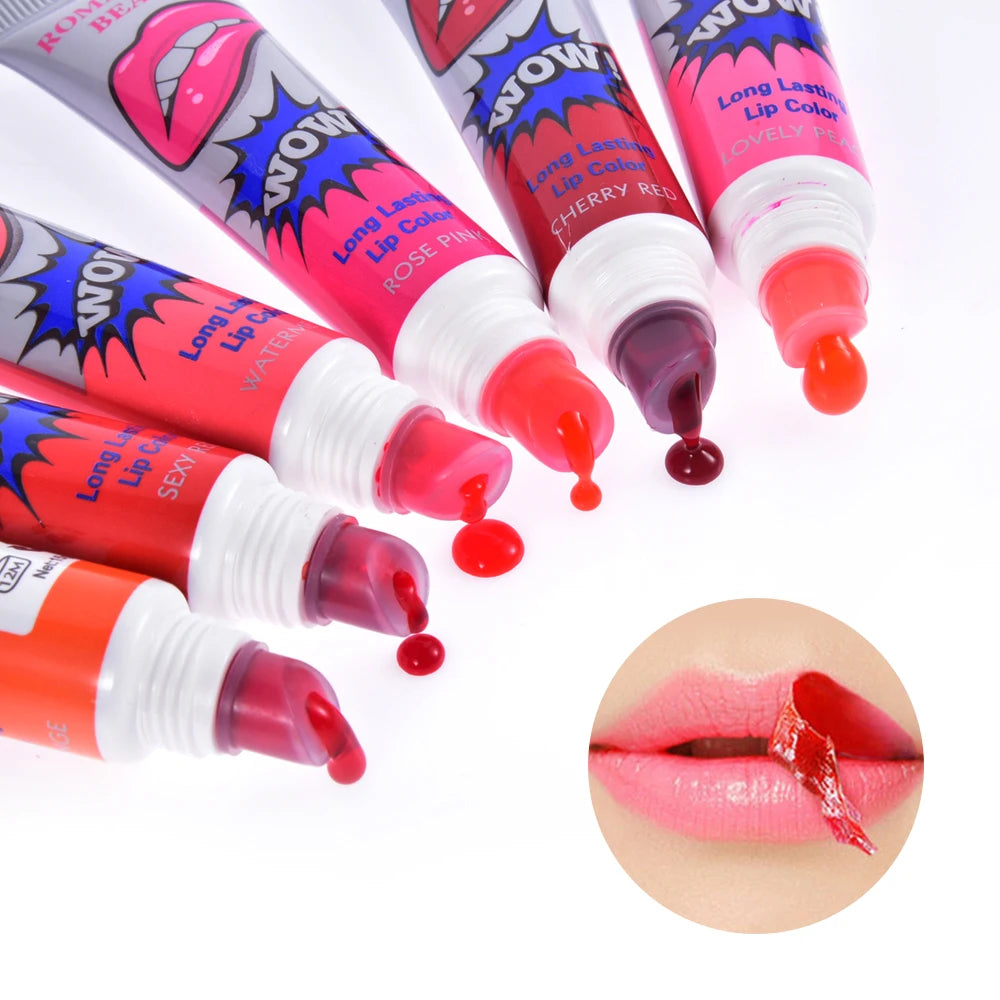 Amazing Peel Off Liquid Lipstick - Waterproof, Long-Lasting Lip Gloss. Tear Off Makeup Tattoo Lip Gloss, Lip Tint Cosmetic.