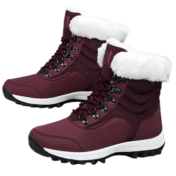 High-Top Plus Velvet Women’s Snow Boots - Comfortable Non-Slip Cotton Outdoor Waterproof Boots for Warm Women’s Sports Shoes