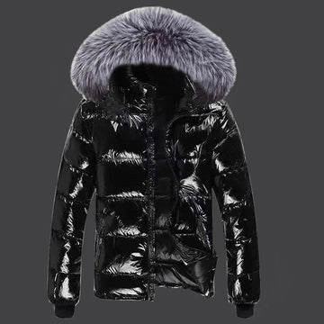 2024 Women's Plus Size Autumn Hooded Jacket – Glossy Waterproof Down Parka for Winter Snow Wear (Up to 6XL)