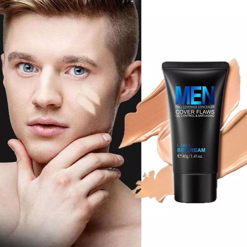 Men's BB Cream: Whitening, Oil-control, Concealer, Freckle Removing, Brighten Skin. Easy to Wear Makeup Cosmetic Facial Liquid.