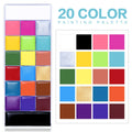 20 Colors Safe Cosmetic Flash Tattoo Painting Art for Halloween Party Makeup, Fancy Dress. Beauty Palette for Face and Body Painting. Oil-based.