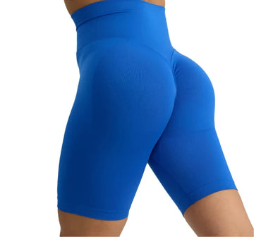 Women's Seamless Yoga Shorts - Breathable Elastic Biker Shorts for Gym & Cycling, Quick-Drying Sports Tights