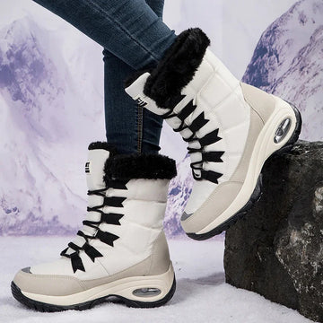 Women's Classic Winter Snow Boots - Handmade Warm Ankle Boots, Platform Shoes