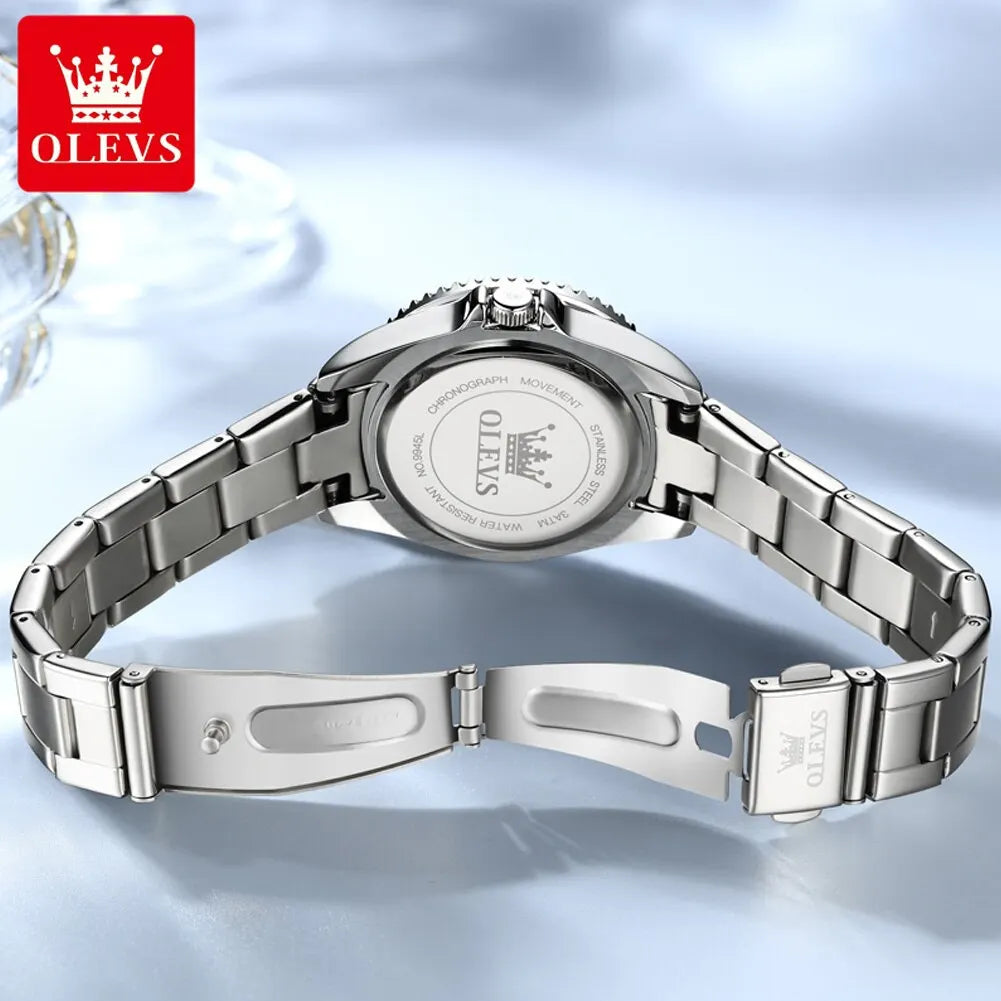 Diamond Dial Quartz Watch for Women: Fashionable and Elegant Stainless Steel Waterproof Ladies' Wristwatch