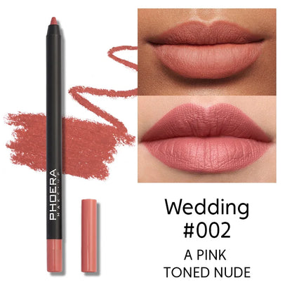 12 Color Matte Brown Lip Liner - Waterproof, Long-Lasting, Moisturizing Sexy Lip Pencil for Women. Achieve a Natural Lipstick Look with this Lip Cosmetics Makeup.