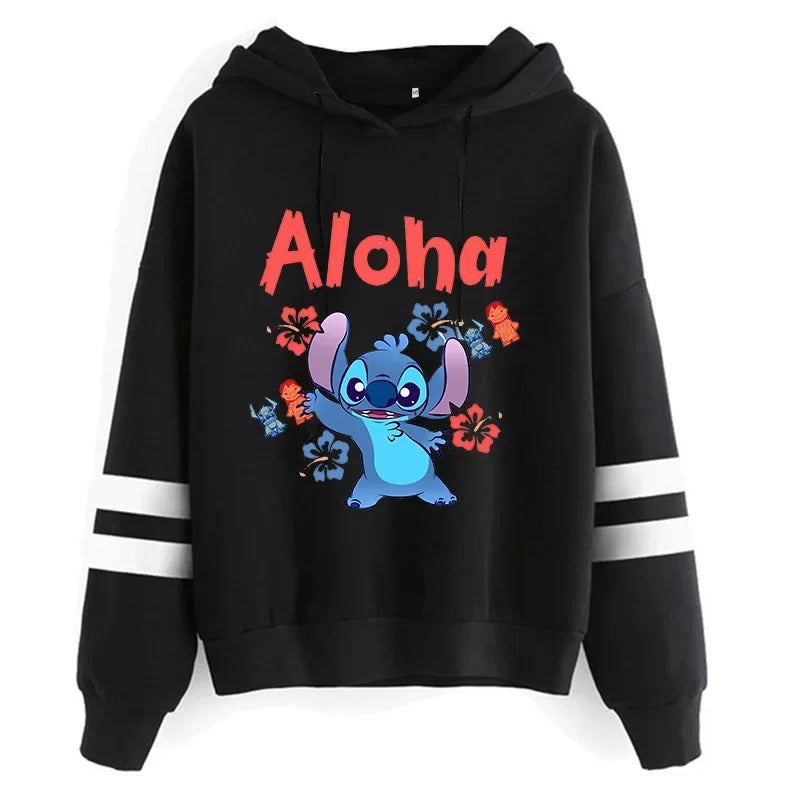 Y2K Christmas Sweatshirt - Funny Lilo & Stitch Disney Hoodie for Women, Cute Anime Manga Pullover