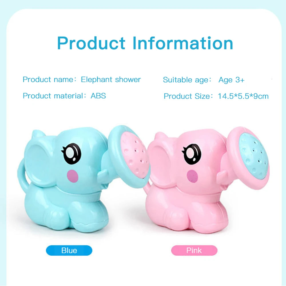 Kids' Elephant Watering Pot Bath Toy: Cartoon Plastic Kettle Bath Shower Tool. A Baby Bathroom Toy for Children, Perfect for Summer Bath Sprinkler Fun