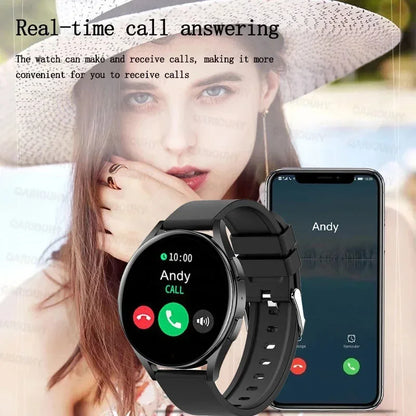 Smartwatch: HD Full Touch, Blood Pressure and Blood Oxygen Monitoring, Bluetooth Call, Sports Smartwatch for Men and Women, Compatible with Android and iOS