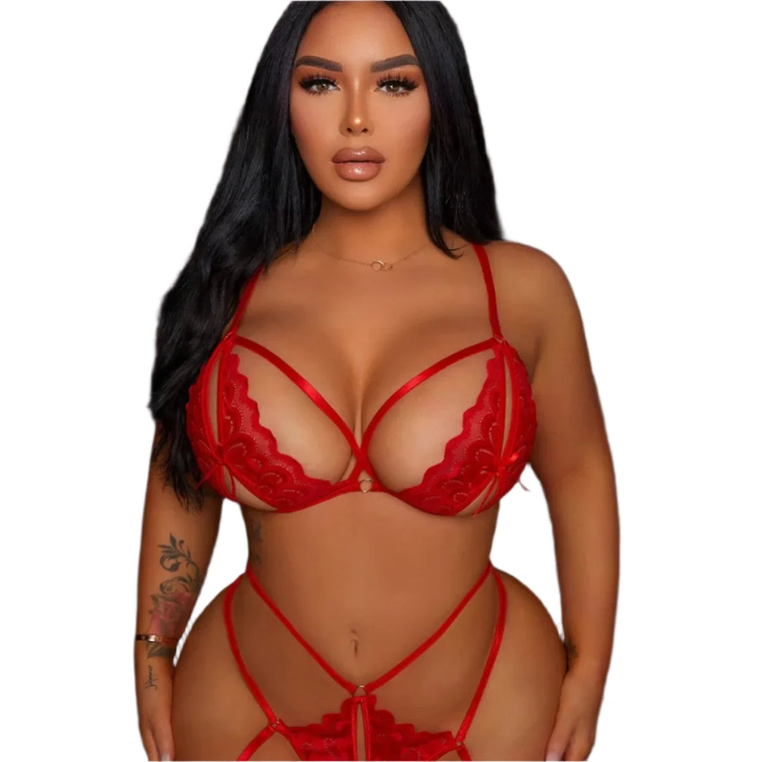 2024 Women's Sexy Lace See-Through Lingerie Set | Comfortable Lightweight Two-Piece Underwire-Free Underwear