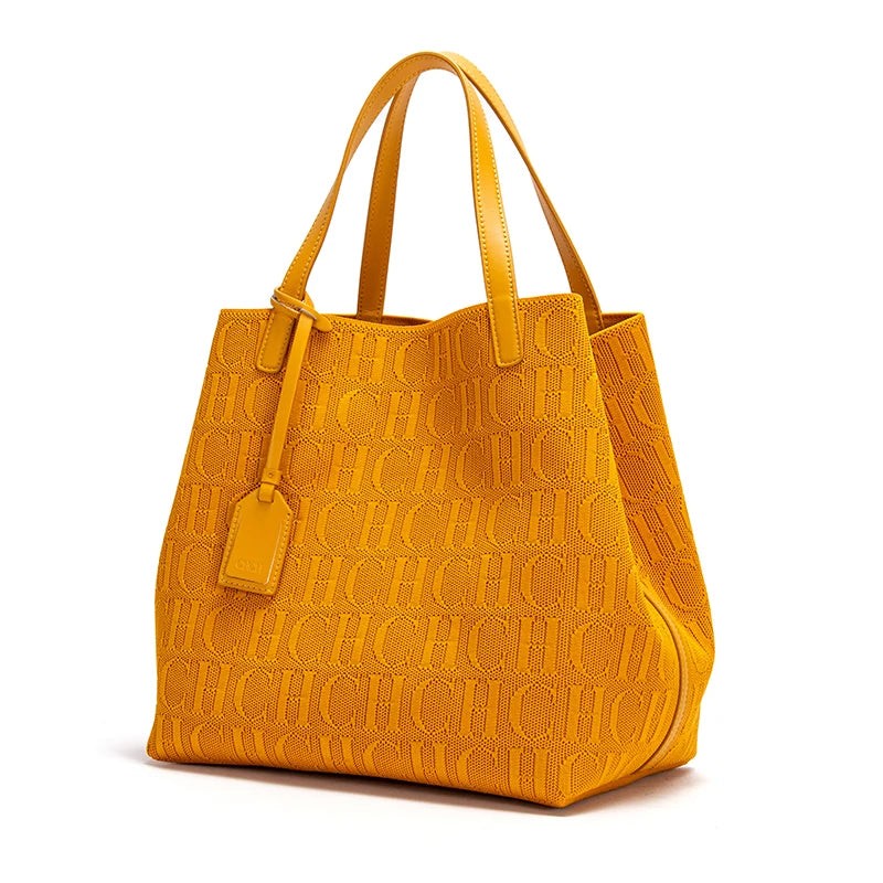Handmade Woven Shoulder Bag – Solid Color, Large Capacity, Fashion Classic for Women
