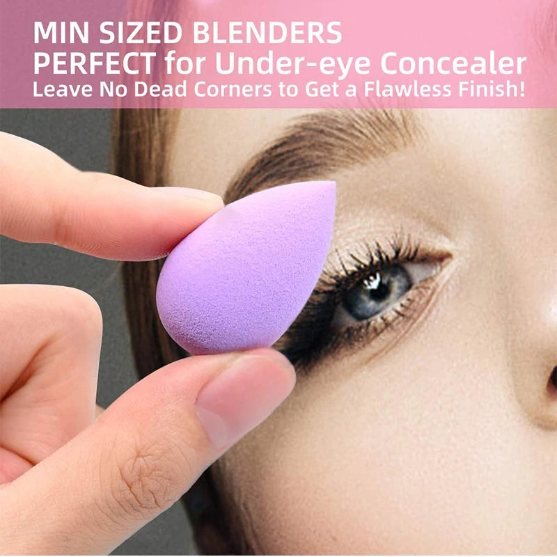 Mini Makeup Sponges - 6Pcs Powder Puff Beauty Sponges for Makeup, Concealer, Liquid Foundation, Face Cosmetic Puff, and Make-Up Sponge.