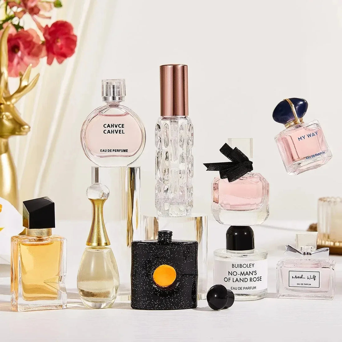 Luxury Women’s Perfume Gift Set – Long-Lasting Floral Woody Fragrance with Pheromones, Compact & Portable Cologne for Men and Women