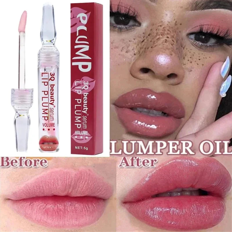 Instant Volumizing Lip Plumper Oil: Extreme Enhancer Lip Gloss Serum to Increase Elasticity, Moisturize, Nourish, and Care for Sexy Lips.