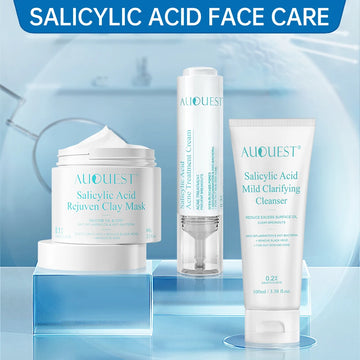 Complete Face Care Set – Acne Treatment Cream, Blackhead Remover, Cleanser, Whitening Moisturizer, & Clay Mask Facial Kit