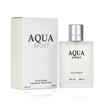 AQUA Eau de Parfum for Men – Long-Lasting Aquatic Aromatic Fragrance, Fresh Lime & Musk Ocean Cologne Spray, 100ML/3.4FL.OZ