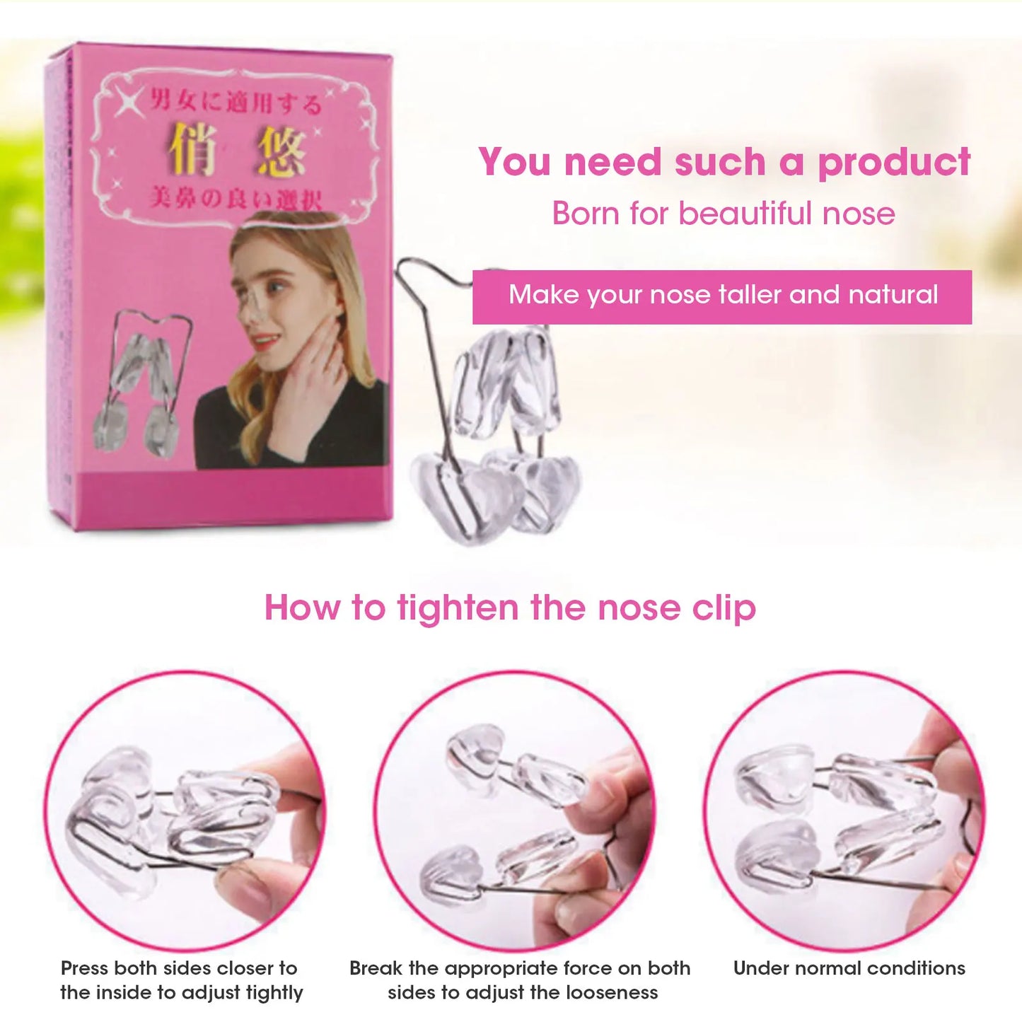 Nose Up Lifting Shaping Shaper Orthotics Clip - Beauty Nose Slimming Massager, Straightening Clips Tool, Nose Up Clip Corrector.