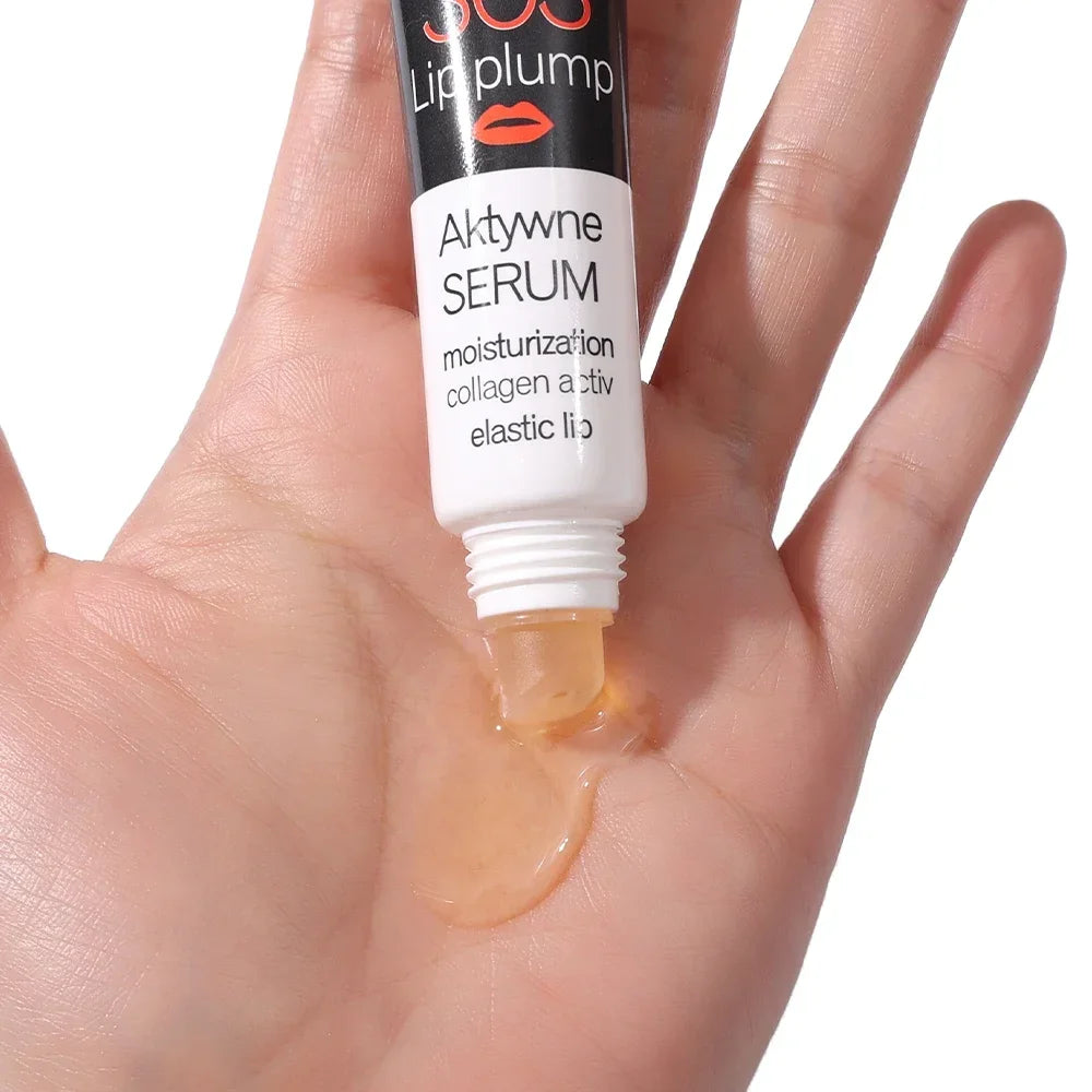 Plumping Lip Gloss - Transparent Makeup for Moisturizing, Repairing, Reducing Lip Fine Lines. Oil to Brighten and Enhance Lip Serum Cosmetics.