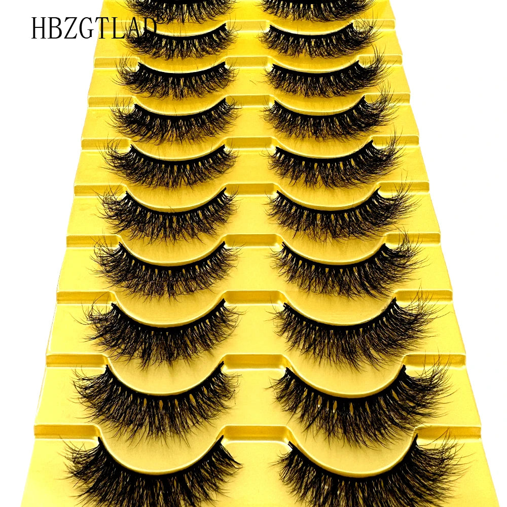 38 Styles, 10 pairs of natural long 3D mink eyelashes, lashes makeup kit with mink lashes extension and short eyelashes