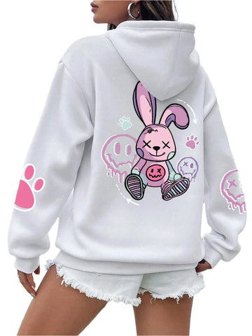 Hip Hop Oversized Printed Female Hoodies - Casual Fashion Sweatshirt for Women – Warm Autumn Fleece Clothing