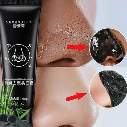 Blackhead Remover Mask with Bamboo Charcoal for Deep Cleansing and Oil Control - Beauty Skin Care Facial Mask for Acne Treatment, Peel Off for a Refreshed Complexion.
