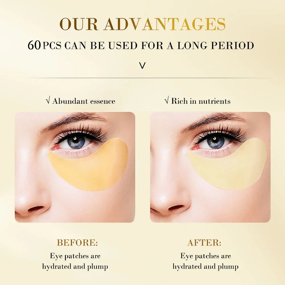 Anti-Aging Eye Mask to Remove Dark Circles - Collagen Eye Patches, a Korean Face Care Product.