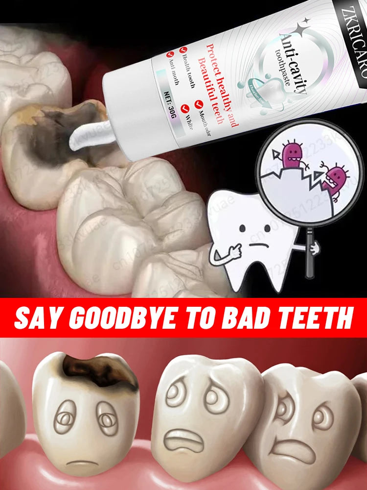 Uses natural plant extracts to repair tooth decay, whiten teeth, and remove stains - Anti Cavity Toothpaste