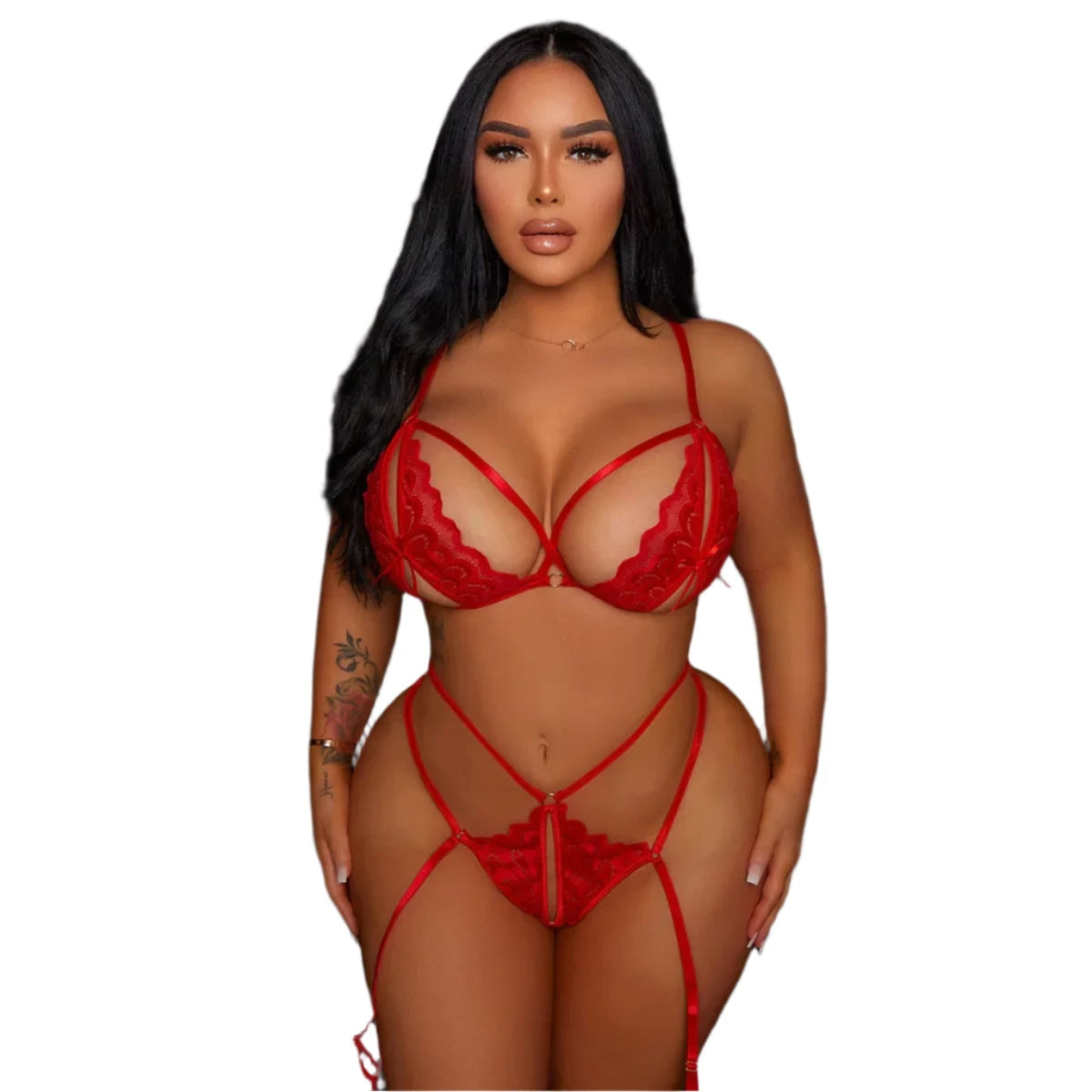 2024 Women's Sexy Lace See-Through Lingerie Set | Comfortable Lightweight Two-Piece Underwire-Free Underwear