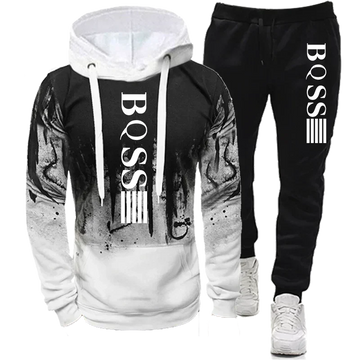 Men’s Splash Ink Hoodie & Sweatpants Set – Casual Tracksuit for Sports & Streetwear