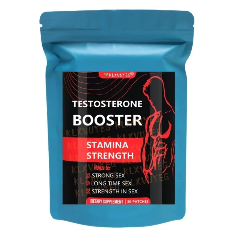 Natural Testosterone Booster Patches – Max Strength for Energy, Stamina & Endurance – With Maca, Shilajit – 30 Patches