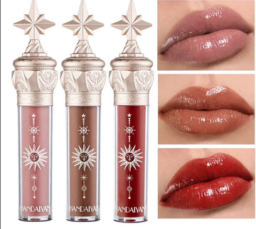 8 Colors Long-lasting Glitter Lip Gloss - Red, Nude, Waterproof, Moisturizing, Luminous Liquid Lipstick