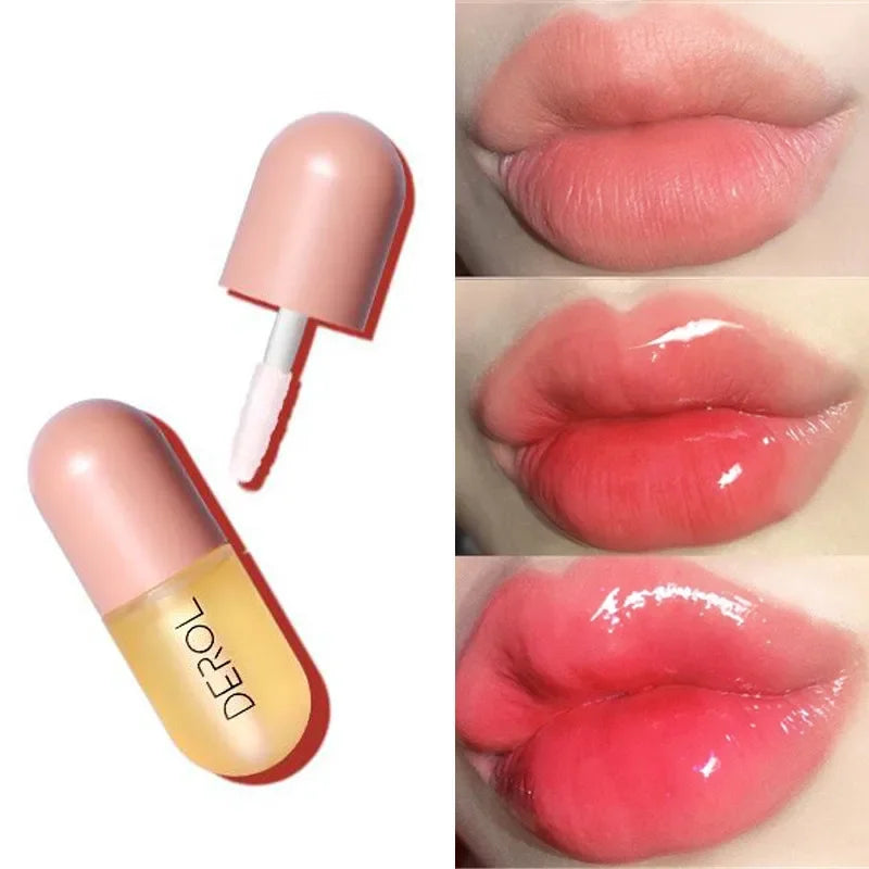 Moisturizing Plumping Lip Gloss - Lip Plumper Enhancer for Repairing, Reducing Lip Fine Lines. Mask Lips Care Serum Oil for Lip Pump Makeup.