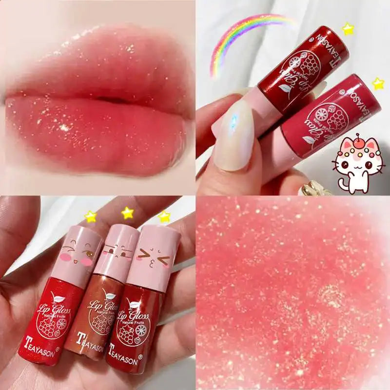 Moisturizing Sexy Lips Plumper - Long Lasting, Shiny Lip Plumper, Lip Tint Makeup Jelly Lip Glaze