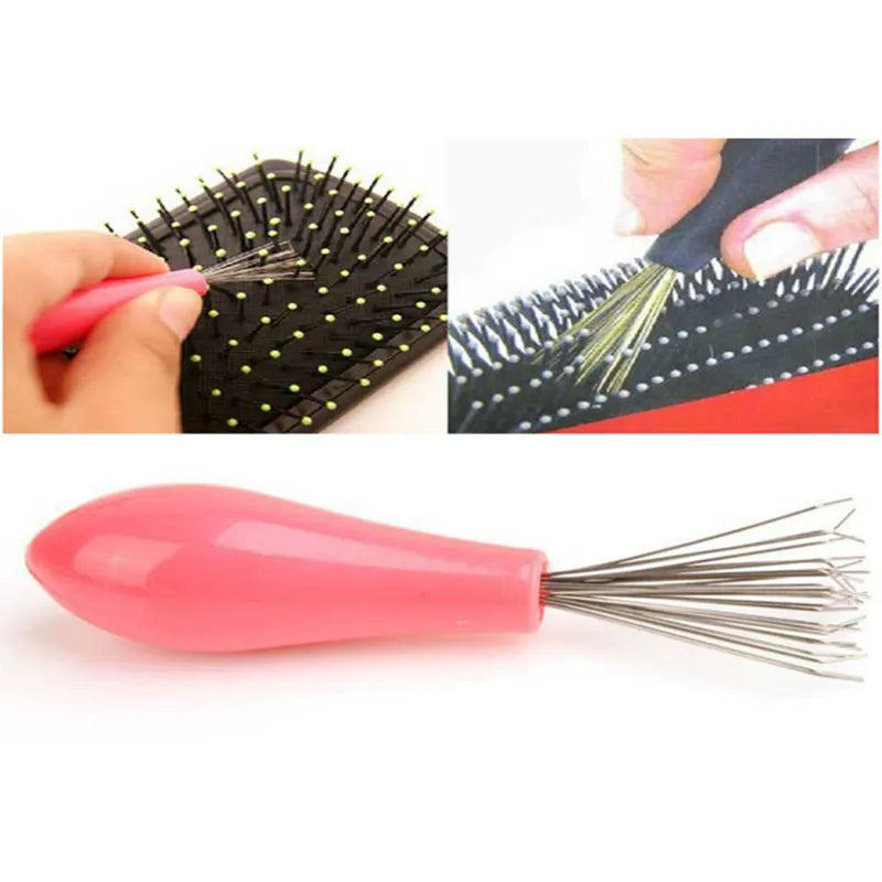 Comb Hair Brush Cleaner: Plastic Handle Cleaning Brush Remover, Embedded Beauty Tools, Cleaning Products, Cleaning Supplies. Available Colors: PINK, BLACK