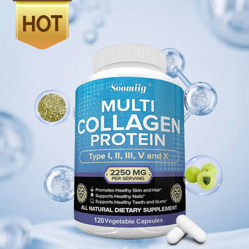 Multi-Collagen Capsules – Types I, II, III, V & X | Hair, Skin, Nails, Joints & Bone Support for Men & Women