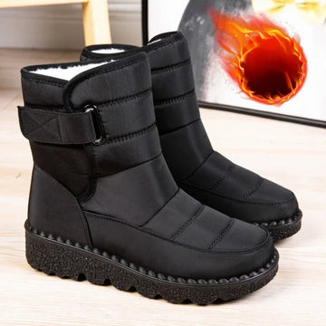 Women's Non-Slip Waterproof Winter Snow Boots – Warm Cotton Padded Platform Ankle Boots, Botas De Mujer