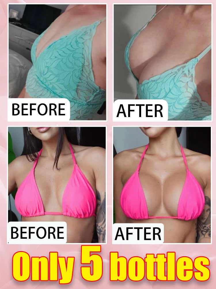 Breast Enhancement Oil and Cream – Natural Bust Enlargement, Firming, Lifting, and Massage Treatment for Bigger, Fuller, and Firmer Chest