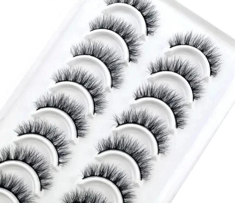 10 Pairs 3D Mink False Eyelashes Natural/Thick Eye Lashes  Fluffy Makeup Russian eyelahses Beauty Extension Reusable eyelashes