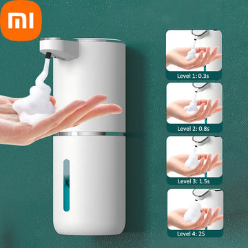 Automatic Foam Soap Dispenser: Smart Hand Washing Machine for Bathroom with USB Charging. White, High-Quality ABS Material.