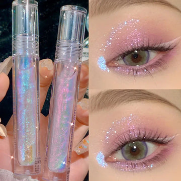 Diamond Glitter Liquid Eyeshadow Highlighter - Lying Silkworm, Shiny, Brightening Makeup. Waterproof and Long-Lasting Women's Beauty Tools.