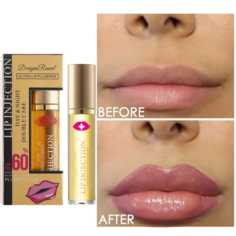 Instant Lip Enhancer Plumper Oil: Extreme Volumizing Lip Gloss Serum for Nourishment, Anti-Wrinkle Moisturization, and Sexy Lip Care Cosmetics