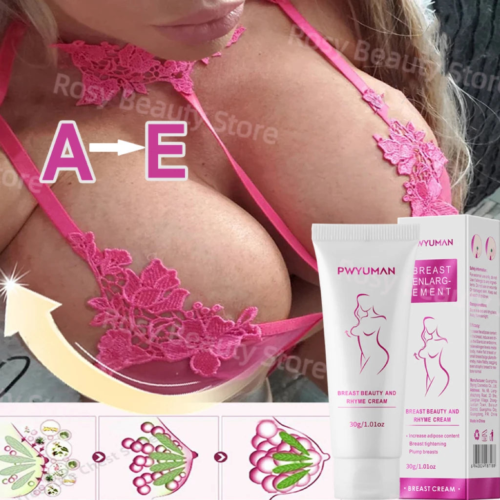 Natural Breast Enlargement Cream - Chest Lift & Firming Enhancer Oil for Butt & Breast Plump Growth - Massage for Bigger, Sexier Boobs & Body Care