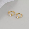 2PC Stainless Steel Little Huggies Hoop Earrings for Women: Tiny Crystal Zirconia Pendant Cartilage Earrings, Piercing Jewelry