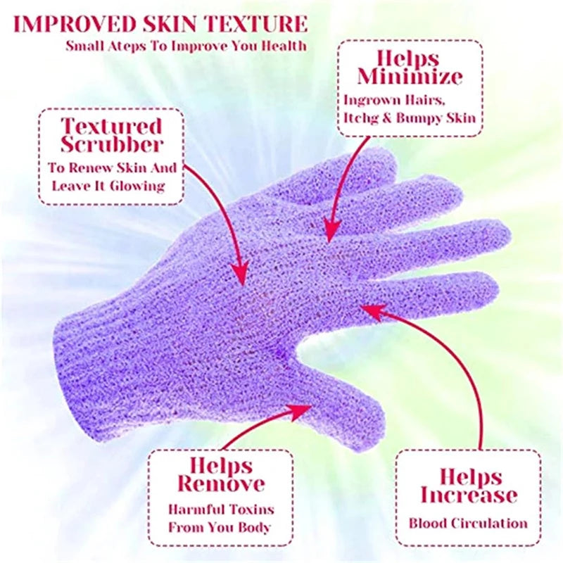 Five Fingers Bath Gloves Scrub: Household Shower Towel, Scrub Body Wash, Children Home Supply, Elastic Wipe Back Bathing Cleaning Gloves