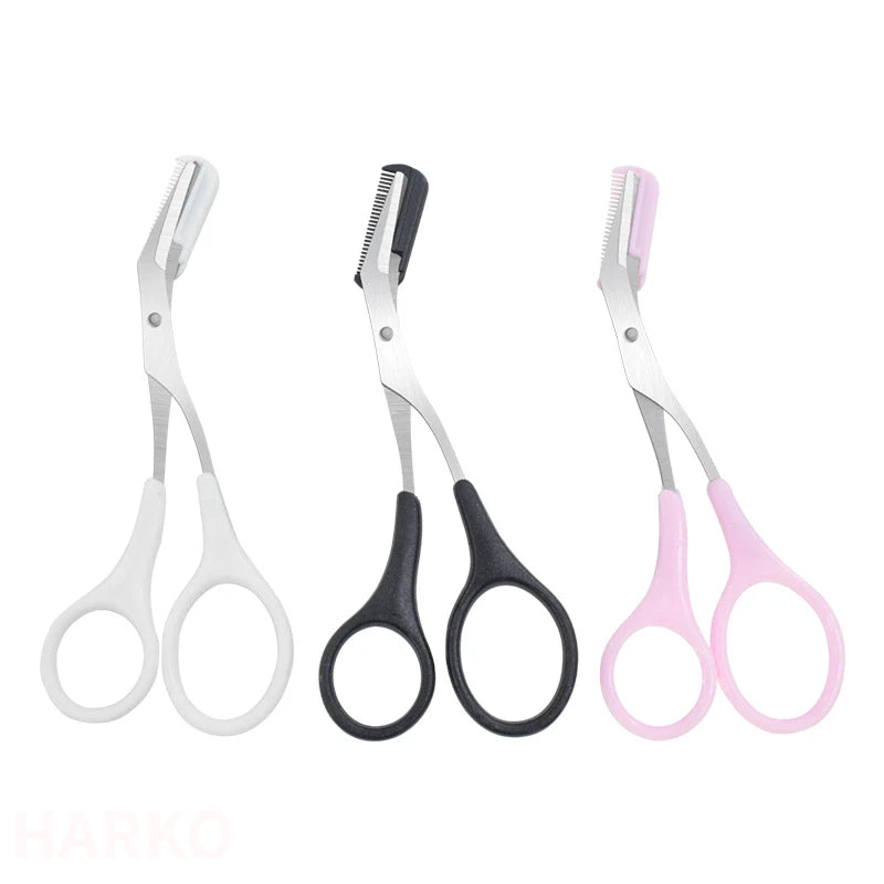 Eyebrow Trimmer Scissors for Women / Eyebrow Scissors with Comb / Stainless Steel Makeup Tools / Beauty Scissors