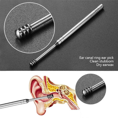 6Pcs/set Ear Cleaner Ear Wax Pickers - Stainless Steel Earpick, Wax Remover, Piercing Kit, Earwax Curette Spoon. Care for Your Ears with these Ear Clean Tools.