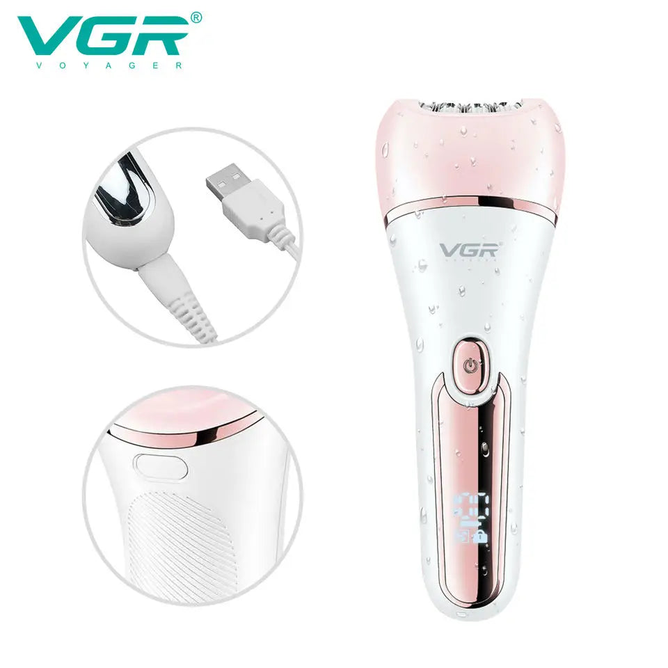 Electric Epilator for Women - Female Shaver for Legs, Body, Lips, Chin, Bikini Line, and Facial Hair Removal