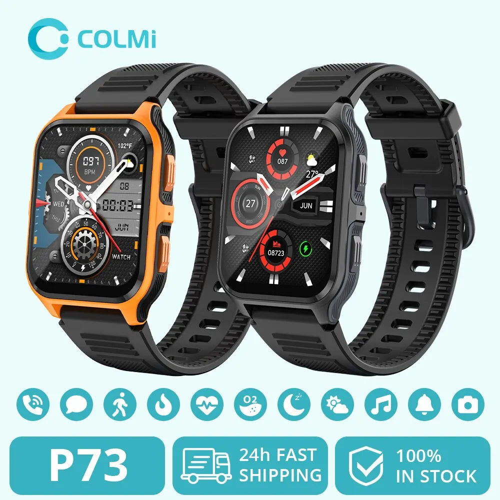 Outdoor Military Smart Watch for Men - Bluetooth Call Smartwatch for Xiaomi, Android, and iOS, IP68 Waterproof Fitness Watch