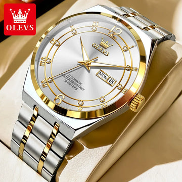 Men's Original Automatic Mechanical Watch – Waterproof, Luminous Dial, Sport Style With Date & Dual Calendar Design
