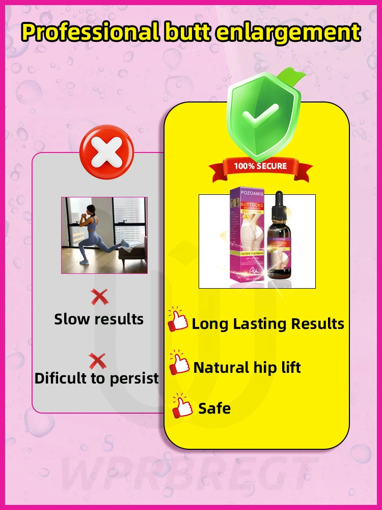 Buttocks Enlargement Oil – Natural Butt Lift and Size Enhancement Treatment