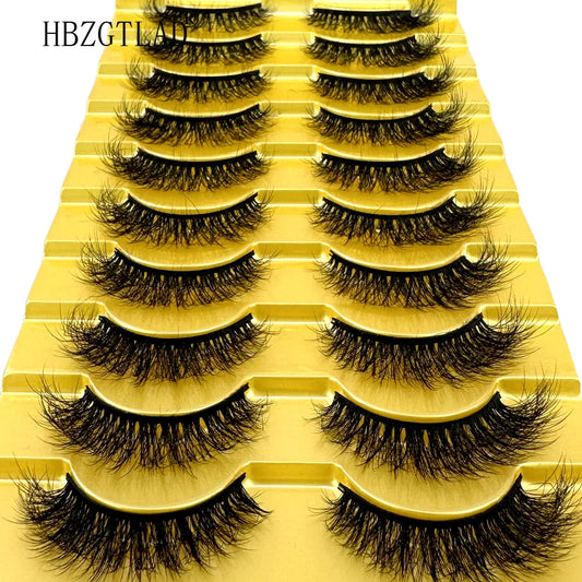 38 Styles, 10 pairs of natural long 3D mink eyelashes, lashes makeup kit with mink lashes extension and short eyelashes